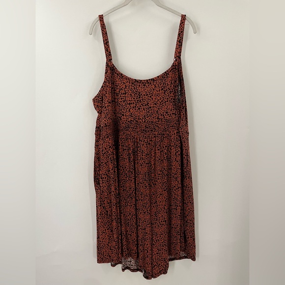 Torrid 4X super soft romper orange animal spotted 0189 brown pockets knits tank - Picture 10 of 13